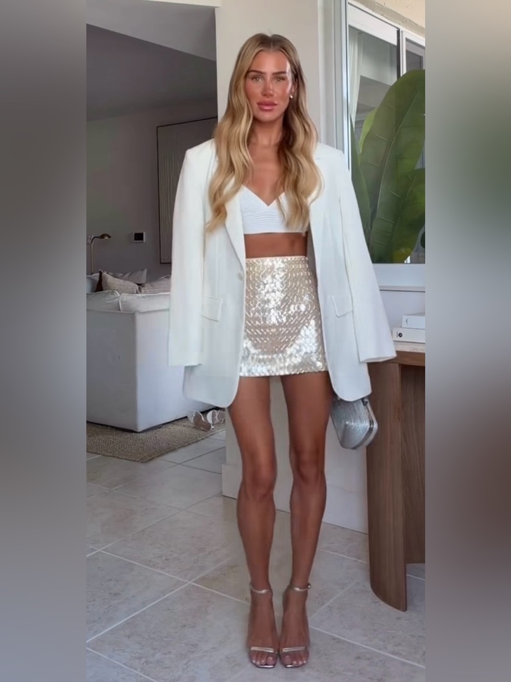 ZARA SEQUIN MINI SKIRT